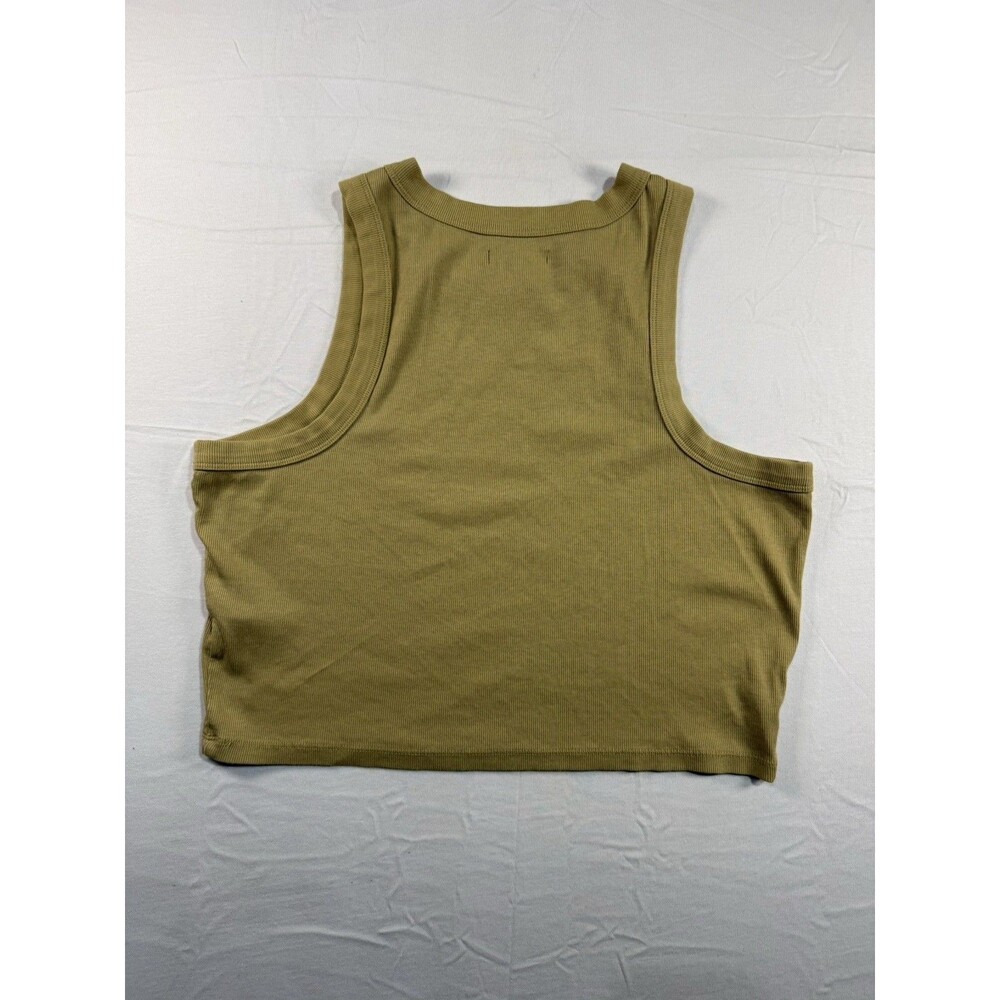 Madewell Women’s XL Mustard Yellow Rib Bouclé Scoopneck Tank – Cotton Blend – - Picture 6 of 7
